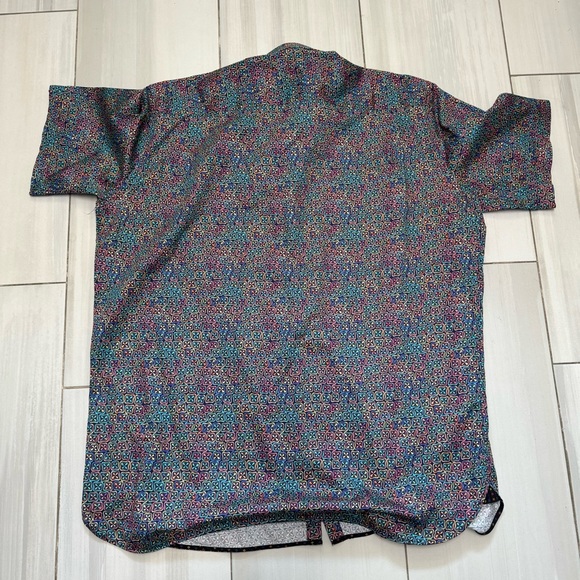 Westport Black Big Tall 3XLT Button Shirt Multicolor On Black Colorful Design - Picture 6 of 6